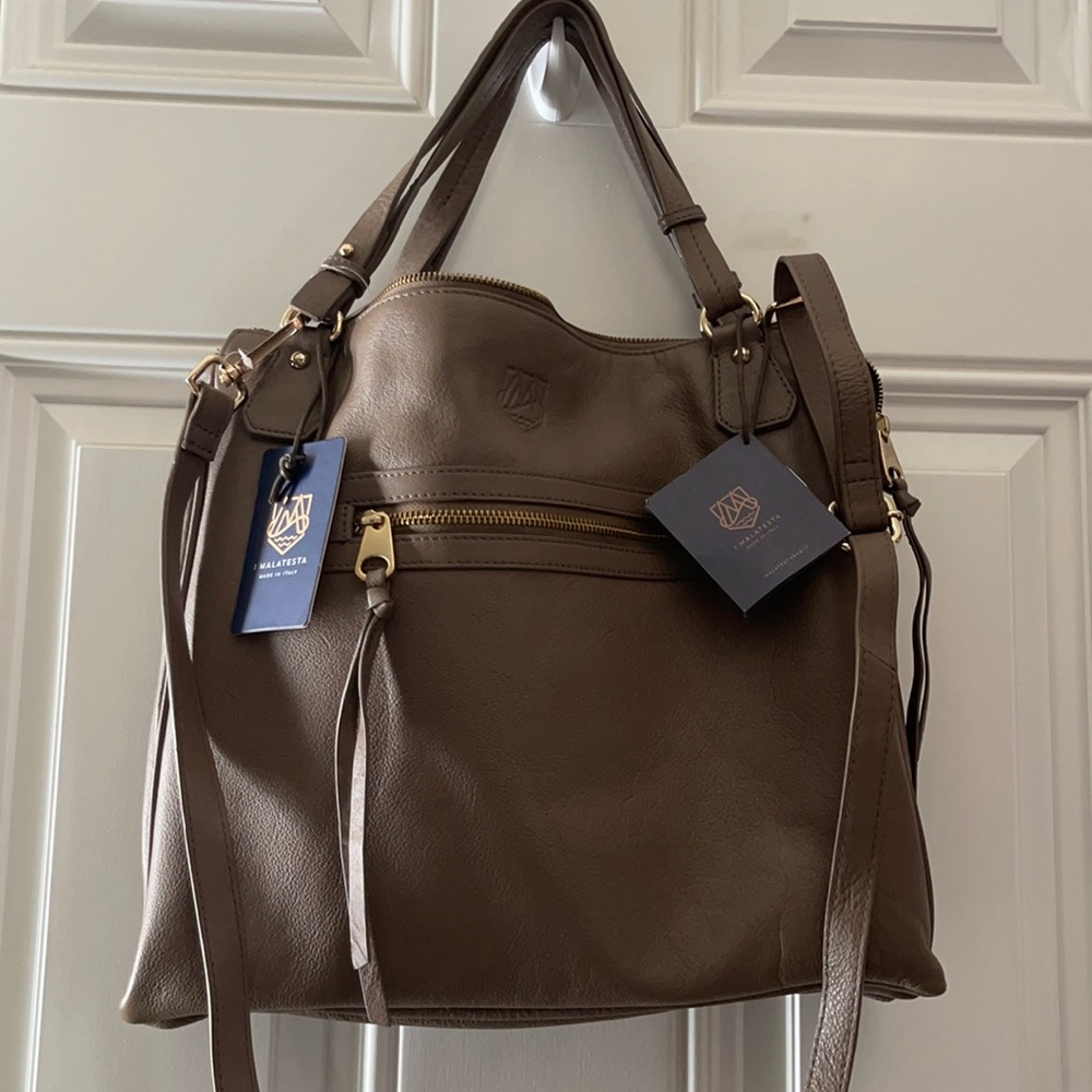 I MALATESTA made in Italy soft leather handbag